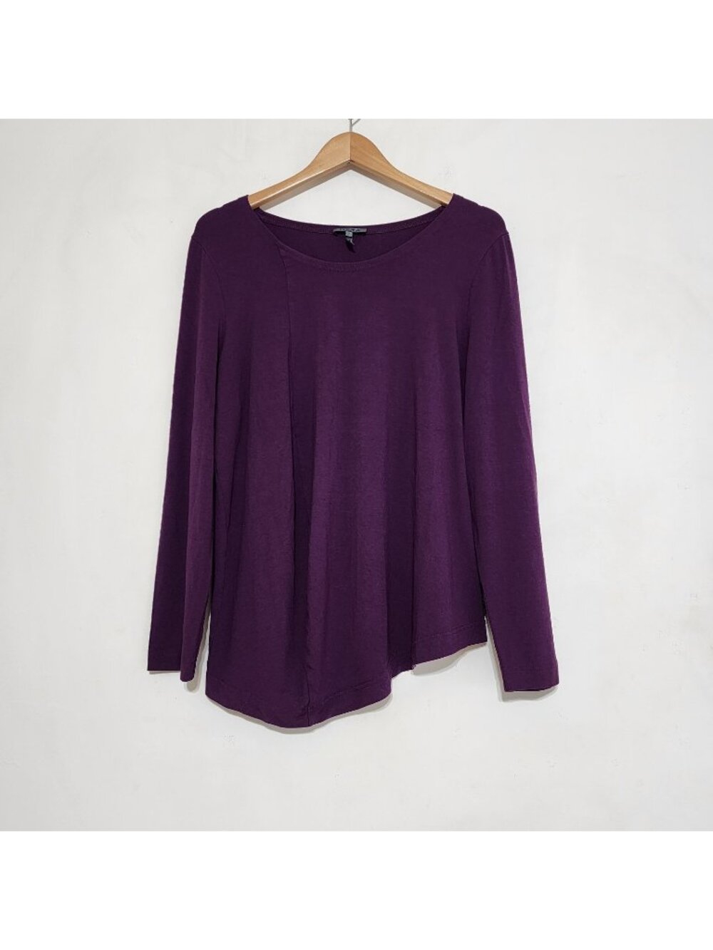 Oska Lagenlook Tunic Top Long Sleeve Purple Viscose Blend Shirt Size 2